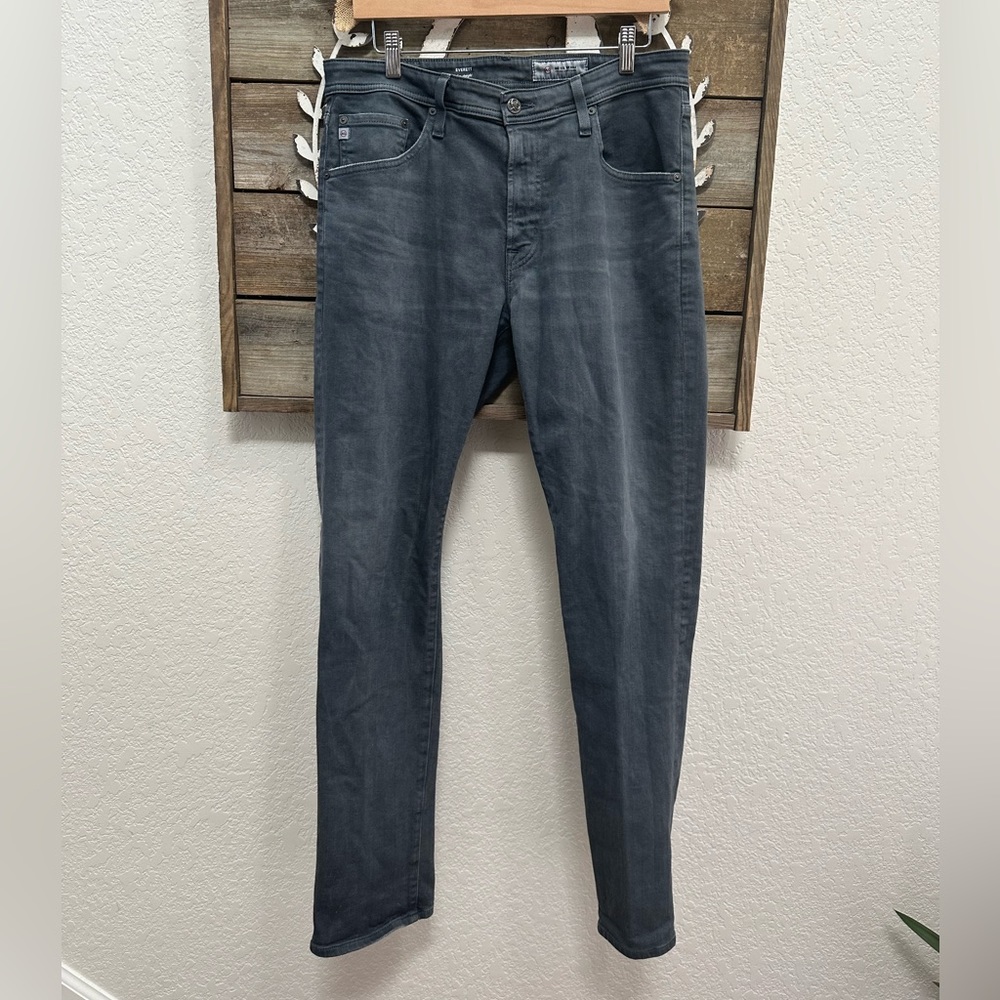 AG Adriano Goldschmied Everett slim straight gray wash denim jeans men’s size 34